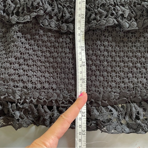 Luxxel Black Embroidered Lace Peek a Boo Tiered Dress - Picture 12 of 12